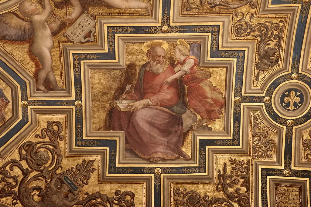 Cappella dei priori, affreschi di Ridolfo del Ghirlandaio - Palazzo Vecchio, Firenze, evangelista 3